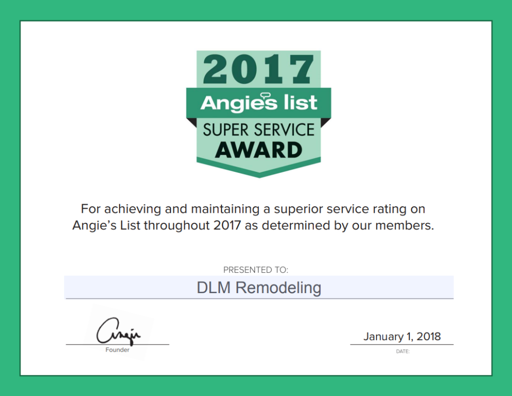 2017 Angies List Super Service Award